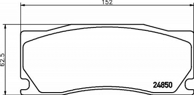 HELLA PAGID 8db355014091 -  Комплект тормозных колодок, дисковый тормоз